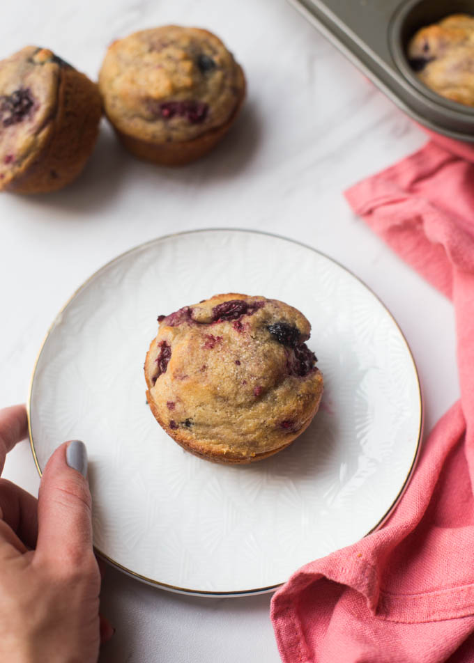 Can you use kodiak cake mix in place of flour Kodiak Cakes Mixed Berry Muffins Kristy Denney