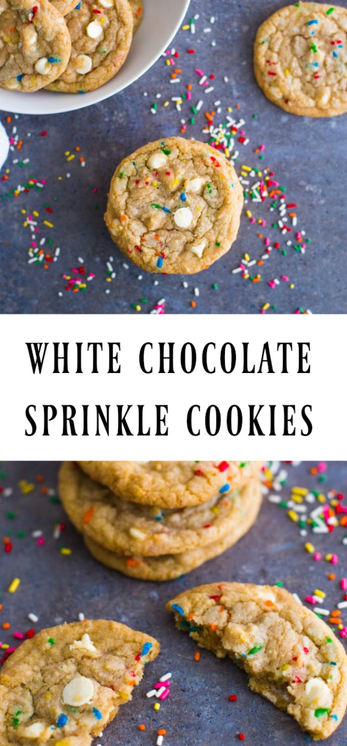 White Chocolate Chip Sprinkle Cookies | Boys Ahoy