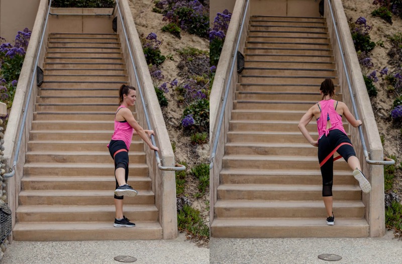 Stair Workout with Resistance Bands | Boys Ahoy