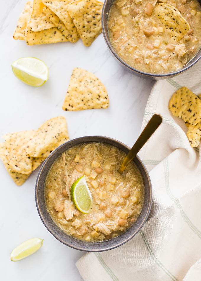 Slow Cooker Coconut-Lime White Chicken Chili