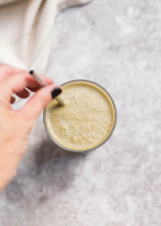 Chocolate Peanut Butter Greens Protein Smoothie | Boys AHoy